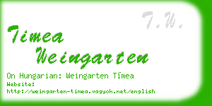 timea weingarten business card